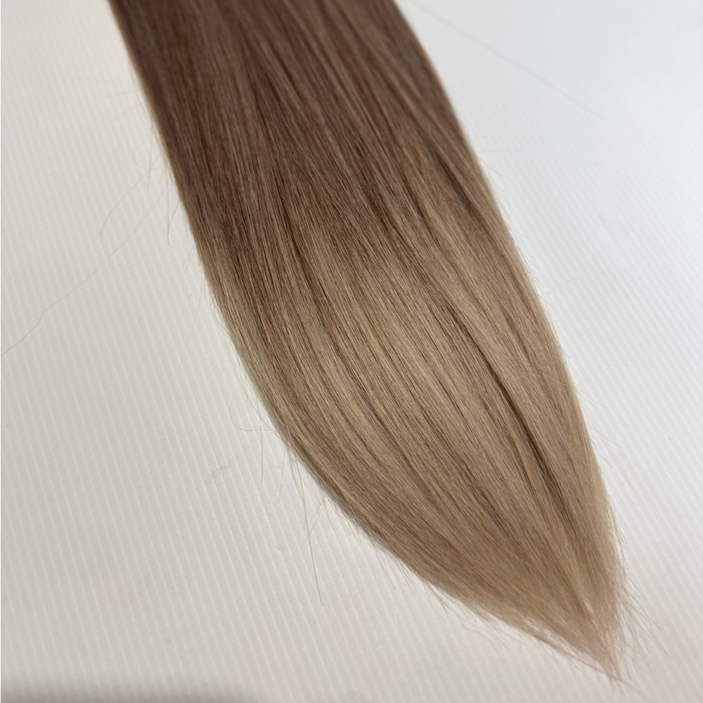 Balayage Wrap-Around Ponytail – Ombre Brown to Ash Blonde 32 “Extension - Picture 14 of 15